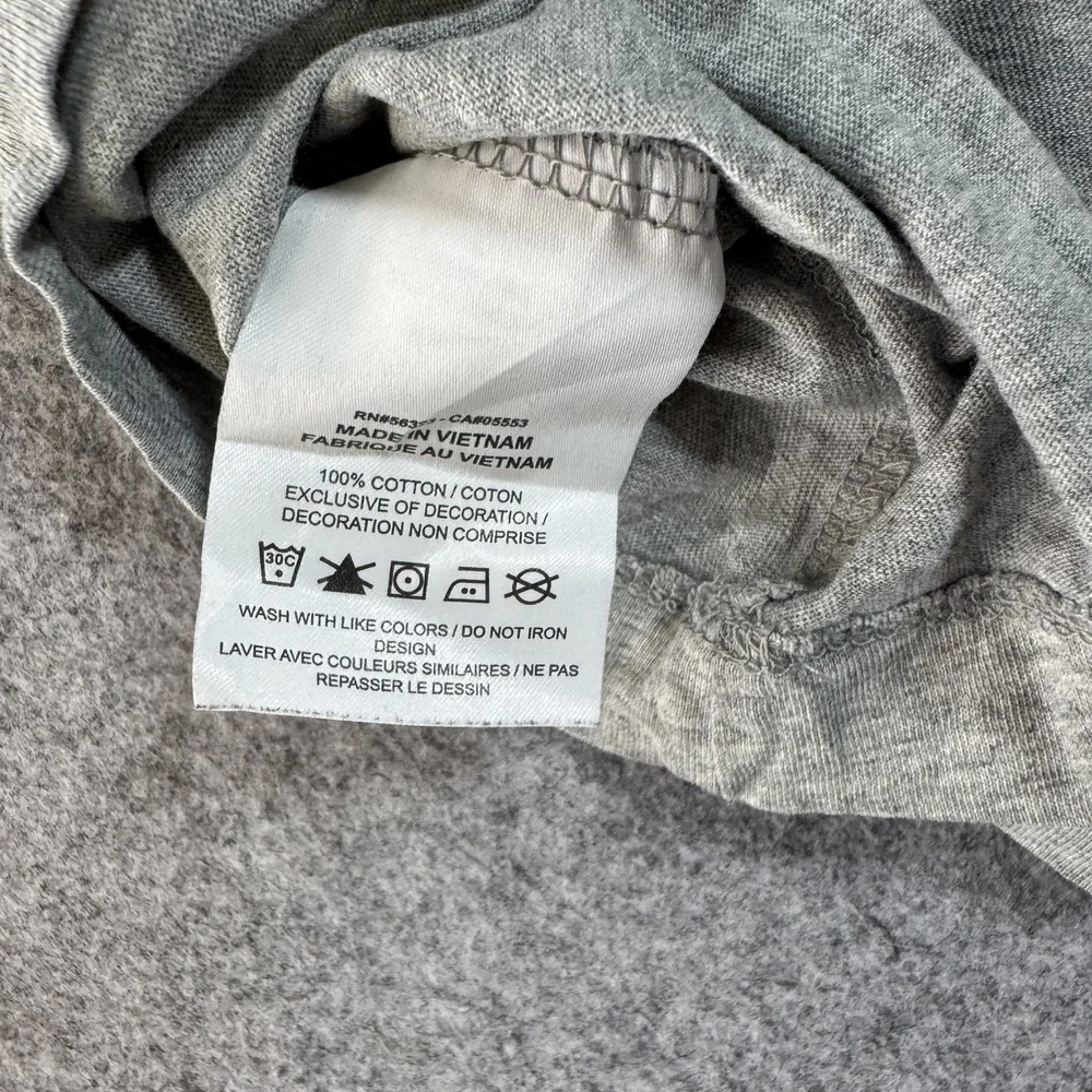 Nike Sportswear Futura Logo Long Sleeve Tee Large Grey Cotton Graphic Shirt